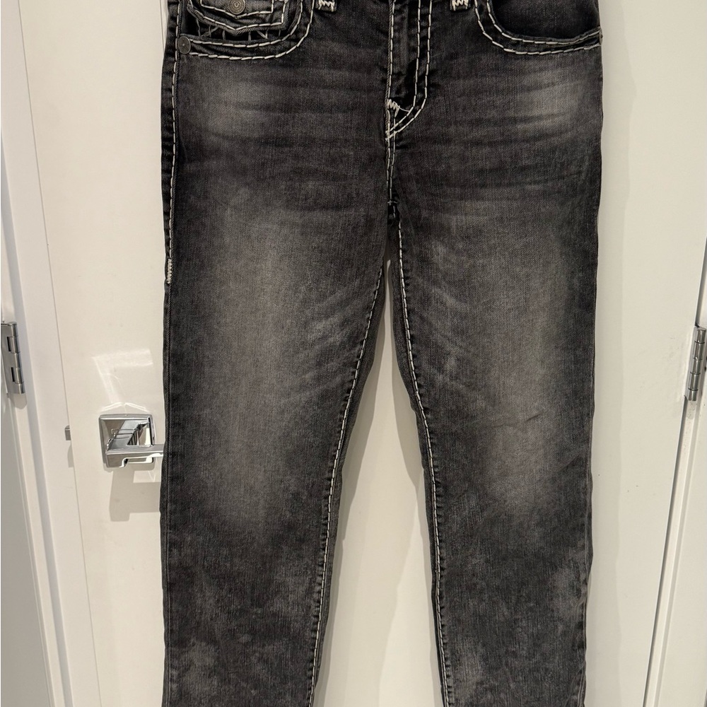 True Religion Black Straight Men Jeans